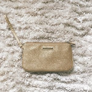 Nine West Gold Glitter Wristlet